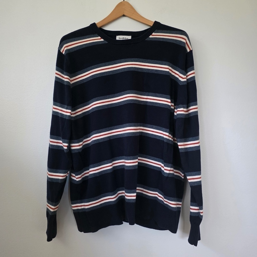 Goodfellow Men's Striped Crewneck Sweater - XL